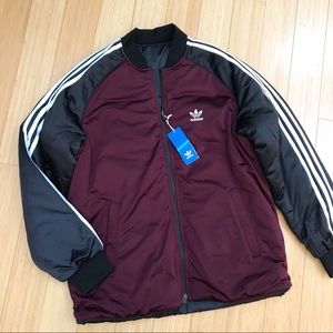 adidas Maroon and Black Jacket